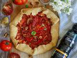 Tarte à la tomate et à la moutarde aux noix