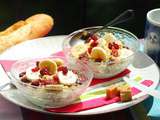 Porridge aux flocons d’avoine, banane et Cranberries