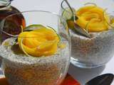 Porridge aux graines de Chia, mangue et noix de coco