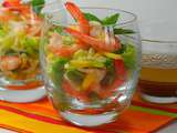 Salade Thaï mangue et crevettes