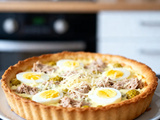 Tarte au thon facile : Recette rapide tomate & moutarde