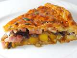 Tourte au Butternut, oignons et lardons