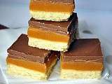 Millionaire's Shortbread ou Carrés de Sablés, Caramel (Toffee) et Chocolat