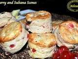 Scones Anglais aux raisins secs et cerises confites