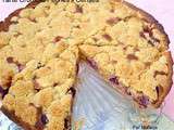 Tarte Crumble Cerises, Pêches et Amandes