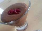 Mousse au chocolat aux framboises