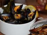 Moules marinières : curry, citron et estragon