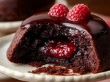Gâteau fondant au chocolat et cœur secret framboise