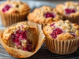 Muffins framboise très moelleux à l’avoine et à la purée d’amande