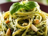 Pâtes au pesto maison aux amandes et basilic