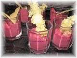 Mousse de betterave rouge au st moret