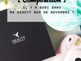 Deauty Box de Novembre, ses produits, leur composition et mon avis