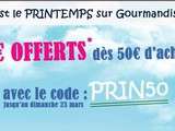 5€ de réduction sur le site Gourmandises jusqu'au 23 mars 2014