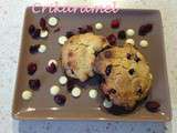 Cookies au chocolat blanc et aux cranberries