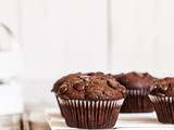 Muffin tout chocolat ultra moelleux