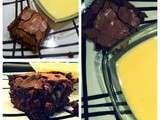 Brownies aux noix & crème anglaise