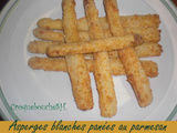 Asperges blanches panees au parmesan et oeufs a la coque