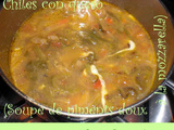 Chiles con queso (soupe de piments doux a la mozzarella)