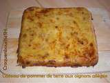 Gateau de pommes de terre aux oignons allege