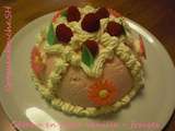 Gateaux en glace vanille fraises