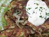 Latkes, galettes rôties de pommes de terre et de panais