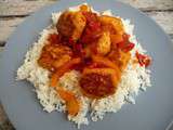 Boulettes de poulet tomate-poivron