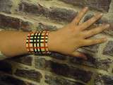 Bracelet tartan en perles Hama Burberry style