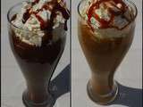 Café frappé banane chocolat ou banane caramel