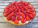 Tarte aux fraises crème à la pistache