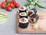 Makis de printemps : fraises, pesto, courgettes