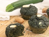 Muffins à la courgette, spiruline et amande