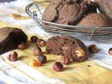 Petits pains cacao, orange confite et noisettes