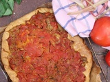 Tarte à la tomate et à la rhubarbe