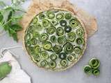 Tarte fleur courgette-basilic