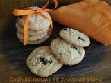 Cookies aux raisins et chocolat blanc