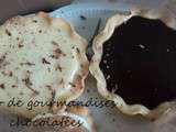 Tartelettes au chocolat blanc et chocolat noir