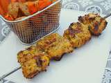 Brochettes de poulet pané