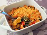 Crumble poivrons courgettes feta