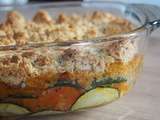 Crumble salé aux tomates et courgettes