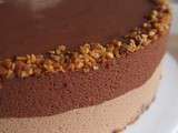 Entremet croustillant aux 2 chocolats