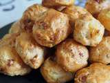 Gougères (choux) fromage, jambon, herbes de Provence