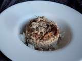 Risotto forestier au confit de canard