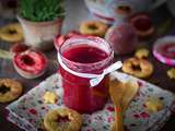 Confiture de pêches rouge à la vanille