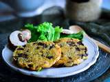 Galettes de quinoa aux champignons et à la Tomme