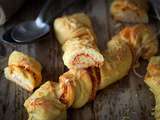 Petits pains torsadés à la feta et tomates séchées