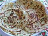 Crêpes aux courgette et ciboule