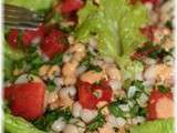 Salade de haricots blancs aux tomates