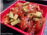 Sashimi saumon avocat