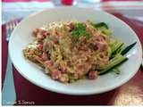 Spaghettis de courgettes à la carbonara