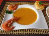 Bisque de crevettes et ses choux farcis